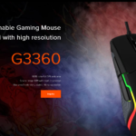 Meetion G3360 Wired Gaming Mouse, 12000 DPI, Black ( New )