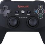REDRAGON G808 Gamepad, PC Game Controller, Joystick with Dual Vibration, Harrow, for Windows PC, PS3, Playstation, Android, Xbox 360 (Black-Wireless)